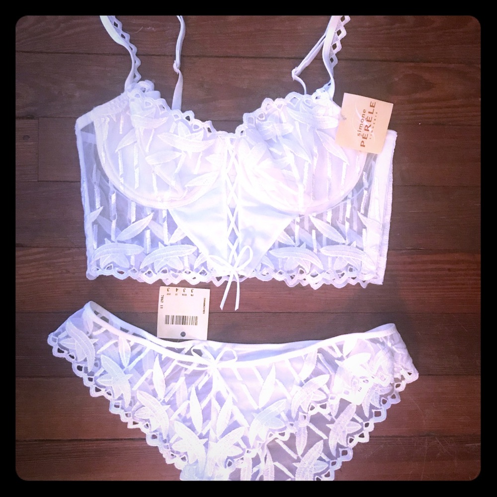 Simone Perele White Lingerie Set New with Tags